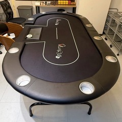 ポーカーテーブル 黒 折りたたみ可能 の画像
