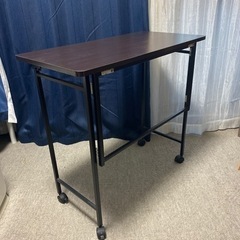 キャスター付き在宅ワーク用テーブル　高さ75cm
