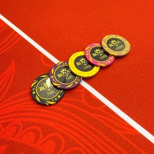 【引渡し1/1以降】バラ売り対応　ポーカーチップ ROYAL 1200枚