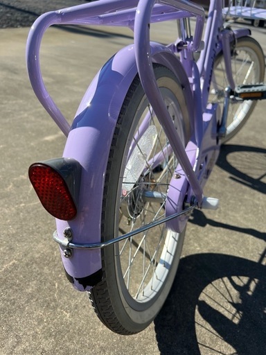 自転車18インチ　パープル　女の子　子供　キッズ　補助輪付き
