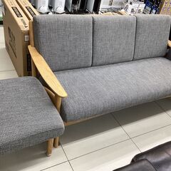 GMFH208○浜本工芸 / HAMOTO 3人掛けソファ トリプルソファ 長椅子 本革 楢材 ハイバック 国産家具