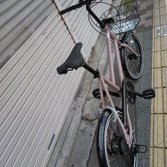 OFFICE PRESS[オフィスプレス]TM 20吋ミニベロ自転車 アルミ/7speed/LEDオート(マットピンクベージュ)の画像