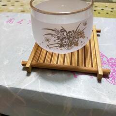 昭和レトロ　冷茶グラス　5客セット　花ぐるまの画像