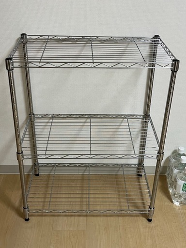 3段スチールラック棚 (2個セット、バラ売り可能)