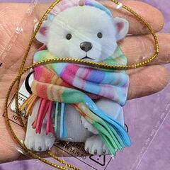 ストールしろくま/大きめアクリルキーホルダー（新品）の画像