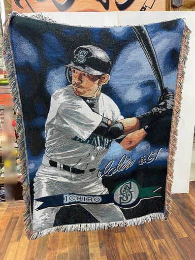 イチロー シアトル・マリナーズ ブランケット 約156cm x 116cm イチロー シアトル・マリナーズ ブランケット 約156cm x 116cm