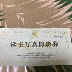 スタジオアリス　株主写真撮影券
