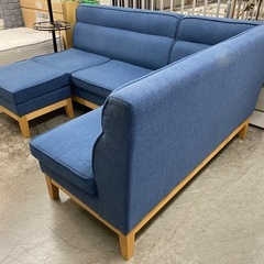 【愛品館 江戸川店 】ファブリックコーナーソファ+ オットマン NITORI（ニトリ）の画像