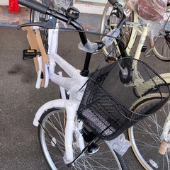 未使用 新品 26インチ 自転車 白 21テクノロジー1年保証 ...