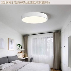 LEDシーリングライト 4~6畳 天井照明 30Ｗ 薄型 リモコン付き 調光調色 北欧風 昼光色 おしゃれ 省エネの画像