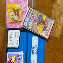 陶器の加湿器＆ハローキティエコバック＆折り紙＆メモ用紙＆英語カルタの画像