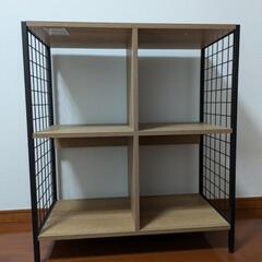 オープンラック　本棚　木目調