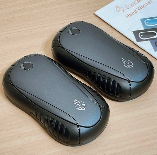 充電式カイロ　電気カイロ【分離式設計・2個セット】USB充電式5 ブラック