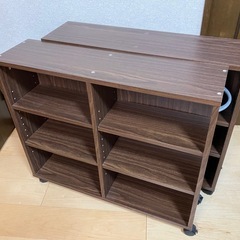 押入れ収納 キャスター付 書棚 可動棚