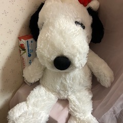ぬいぐるみ　スヌーピー　黒　クリスマス