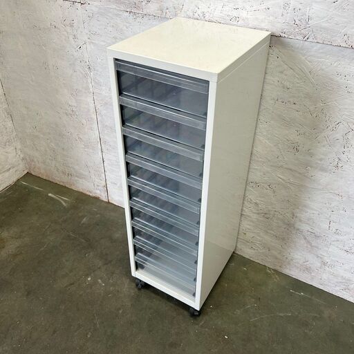 レターケース 深型 9段 キャスター付き 店舗用品 事務用品 A4サイズ キャビネット クリアケース 書類棚 Y0520
