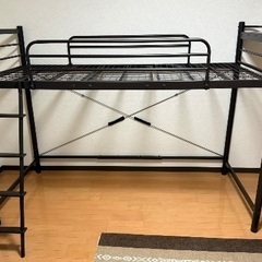 ニトリ　ミドルロフトベッド　ダークブラウン