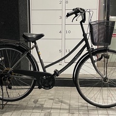 中古 27インチ 自転車 ダークグレー LEDオートライト付きの画像