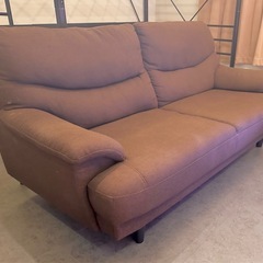 ソファ　3人がけ　ブラウン