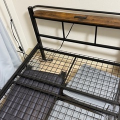 シングルパイプベッド +マットレスの画像
