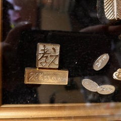 飾り物　額　福神　24金メッキ　24kgpの画像