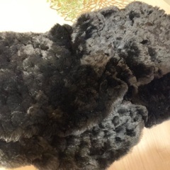 グレースコンチネンタル・Grace continental ラビットファーマフラー ショール 黒 ブラックの画像