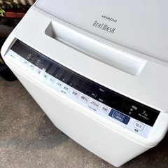 ご成約済み🐶　設置まで‼️ HITACHI ビートウォッシュ 7kg✨ 2019年製⭕️ 二人暮らしに👀の画像