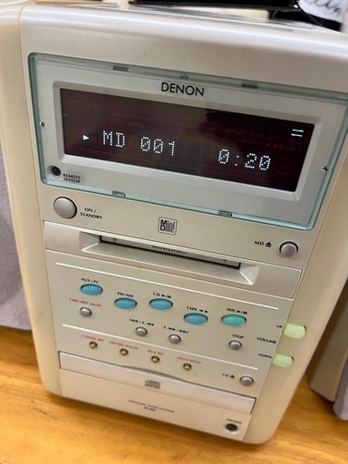 DENON システムコンポ ミニコンポ D-M2 ジャンク オーディオ機器 動作確認済み CD MDコンポ カセット