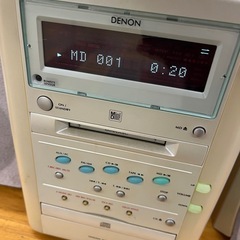 DENON システムコンポ ミニコンポ D-M2 ジャンク オーディオ機器 動作確認済み CD MDコンポ カセットの画像