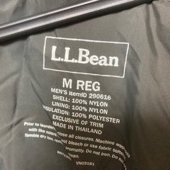 L.L.Bean フード付き中綿ダウンジャケット ブルー メンズ Mの画像