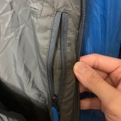 L.L.Bean フード付き中綿ダウンジャケット ブルー メンズ Mの画像