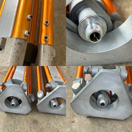 SOKKISHA 、ソキア SOKKIA 測量用 アルミ三脚 曲面タイプ 細管3個セット