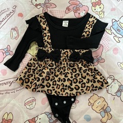 SHEIN ヒョウ柄ロンパース 3-6M