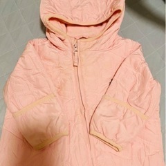 ピンク フード付きロンパース GAP 6-12か月　70-80cmの画像