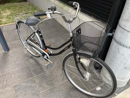 【26インチ自転車】美品❗️オートライト付　変速なし　前カゴ、グリップ新品❗️若林自転車　浜大津店　SALE中❗️