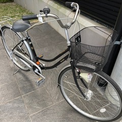 26インチ自転車】美品❗️オートライト付 変速なし 前カゴ、グリップ