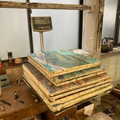 作者不明 大量 F20 P20 F15油彩キャンバス 油絵 古画 まとめ売りの画像
