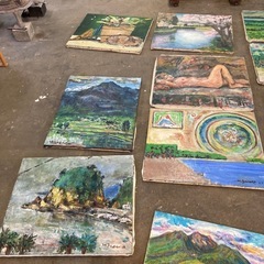 作者不明 大量 F20 P20 F15油彩キャンバス 油絵 古画 まとめ売りの画像
