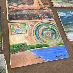 作者不明 大量 F20 P20 F15油彩キャンバス 油絵 古画 まとめ売りの画像