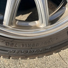 スタッドレスアルミホイール付き155/65R14の画像