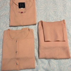 ニットアンサンブル　半袖・タートルネック・カーディガン　イトキン...