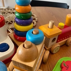 （お取引中）木のおもちゃ 積み木 お譲りします　の画像