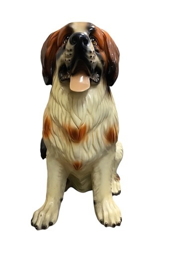 大型犬　セント・バーナード　樹脂製　オブジェ　置物　約高さ80㎝