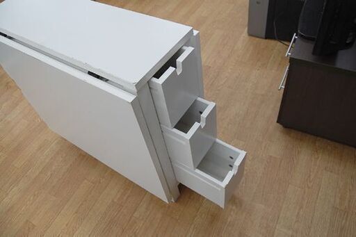 【訳あり】IKEA  ゲートレッグテーブル 折りたたみ 幅152×奥80×高74.5cm ノールデン ホワイト 引き出し収納付き ダイニングテーブル イケア NORDEN 食卓テーブル  札幌市 清田区 平岡