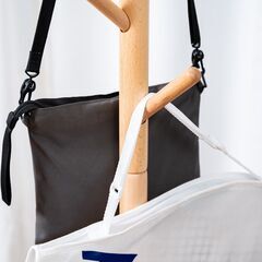 【新品】ポールハンガー　ナチュラル　木製　組み立て簡単の画像