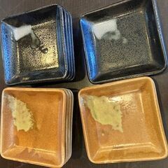 正方形　角皿　2色　10枚セット　