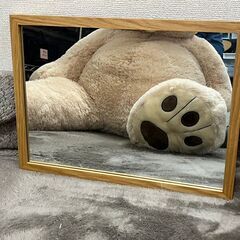 無印良品 壁に付けられる家具 ミラー オーク材