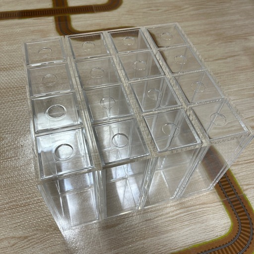 【美品」無印アクリルケース四段4個セット