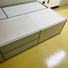 ニトリ 収納付ベッドフレーム ホワイト NITORIの画像