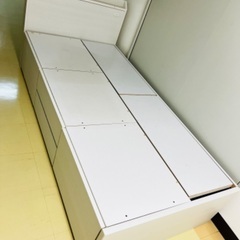 ニトリ 収納付ベッドフレーム ホワイト NITORIの画像